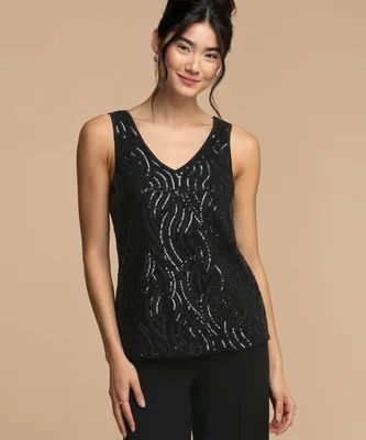 Sleeveless Sequin Top