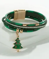 Green Plaid Snap Bracelet