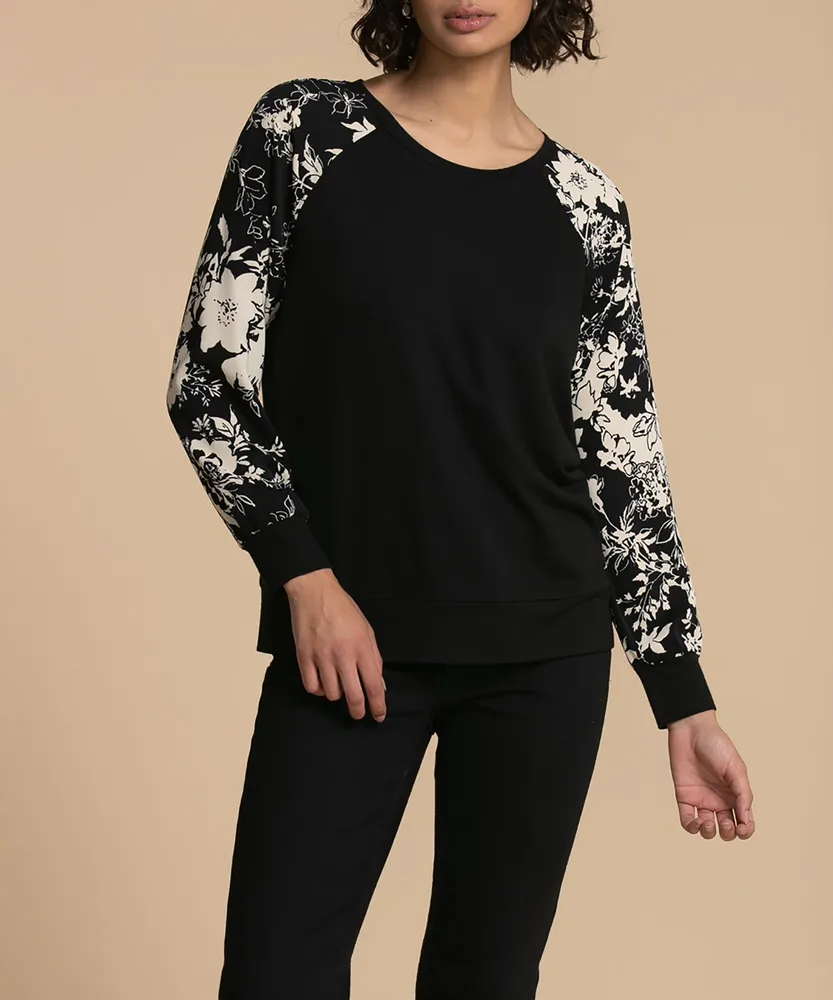 Printed Sleeve Sweatshirt