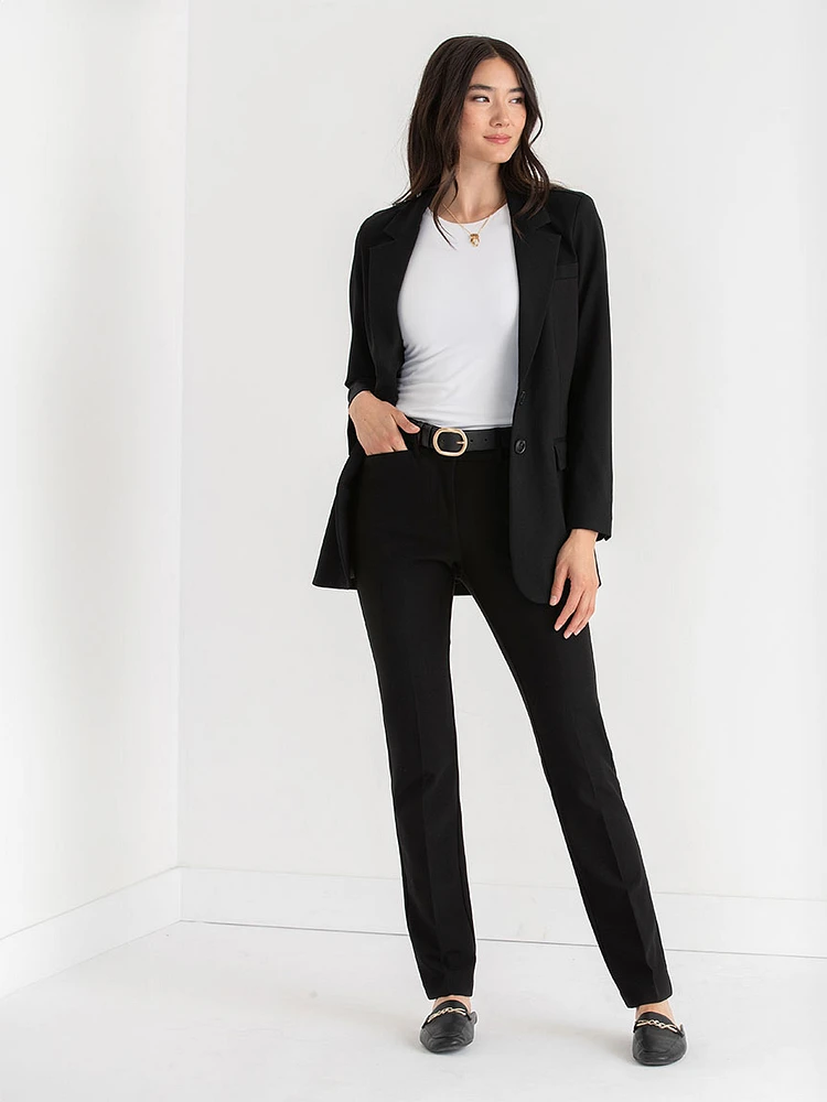 Bristol Mid Length Blazer Luxe Ponte