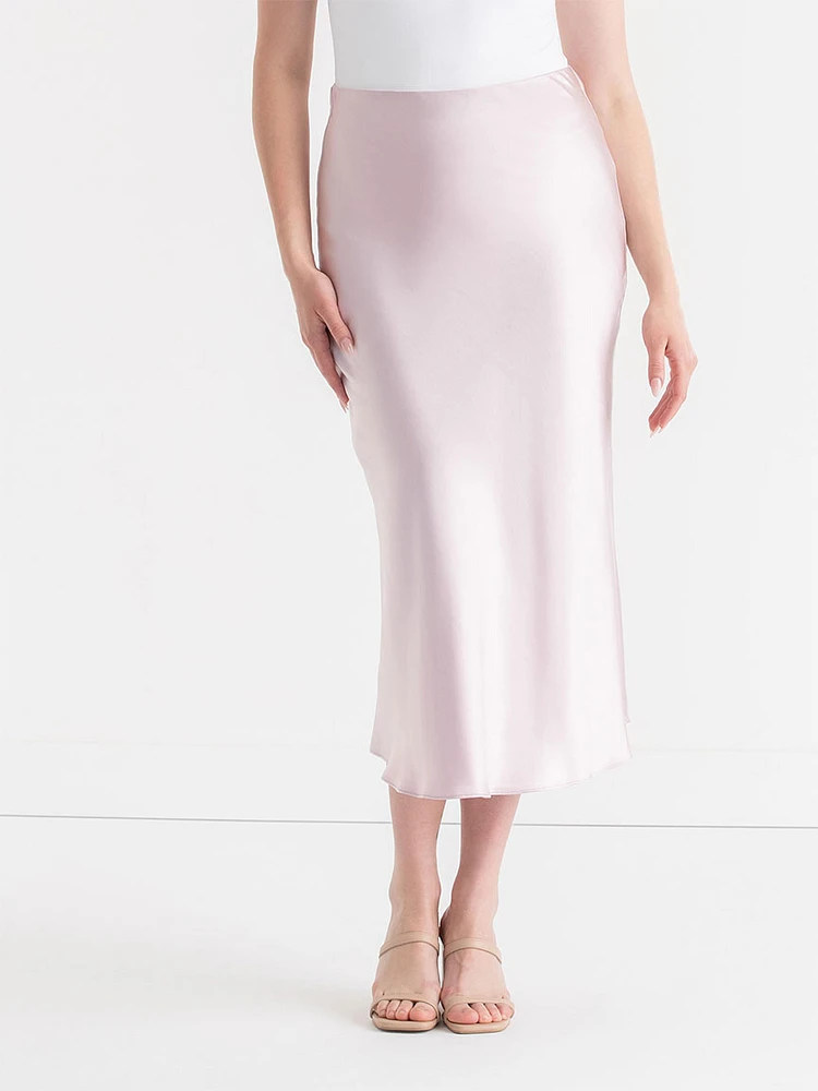 Satin Midi Skirt