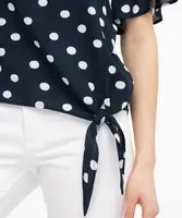 Short Sleeve Side Tie Blouse