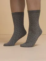 Fine Dot Crew Socks