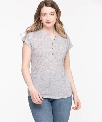 Short Sleeve Henley Tee