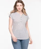 Short Sleeve Henley Tee