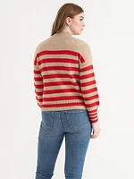 Mock Neck Balloon Sleeve Sweater