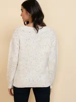 V-Neck Confetti Sweater