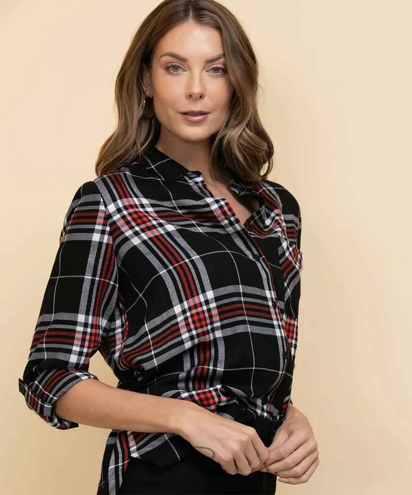 Long Sleeve Plaid Shirt