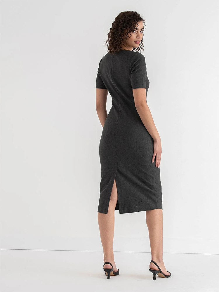 Luna Boatneck Dress Luxe Ponte