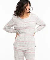 Winter Wishes Henley PJ Top