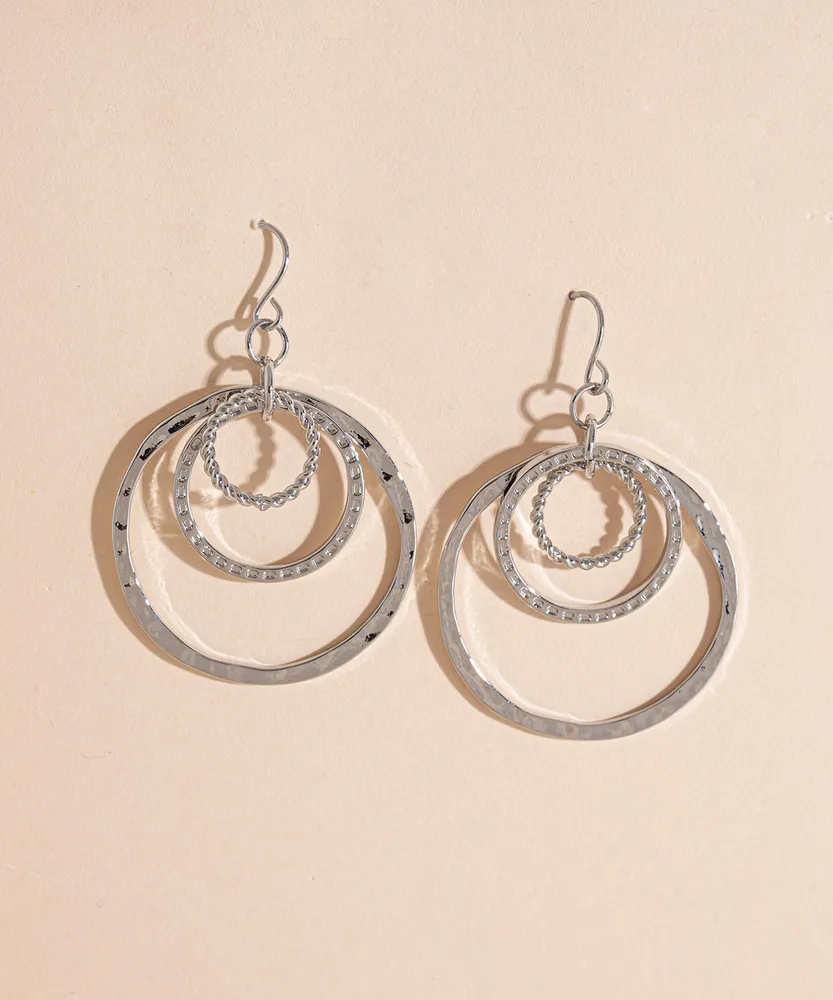 Drop Down Circular Chandelier Earrings