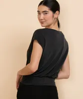 Eco Friendly Black Twist Front Top