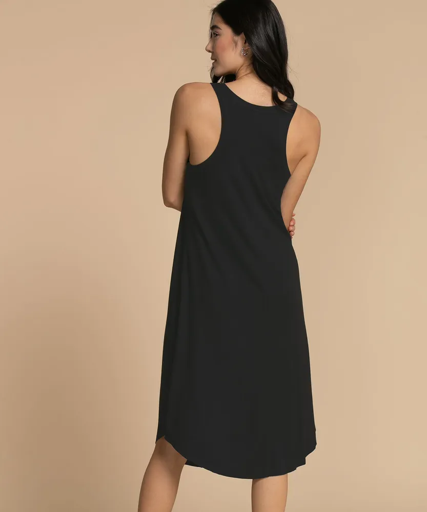 Sleeveless V-Neck Shirt Dress