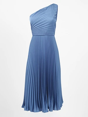 One Shoulder Pleated Dress