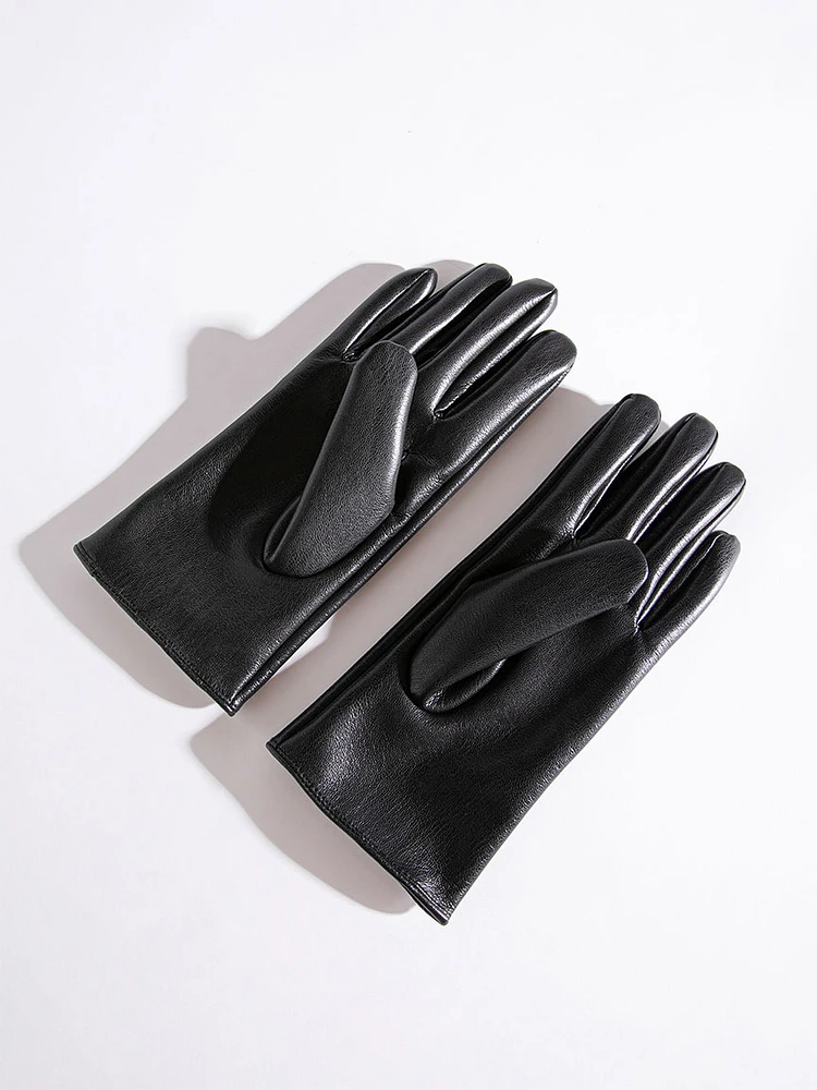 Stud Detail Faux Leather Gloves