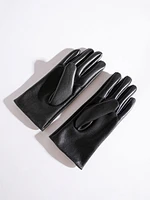 Stud Detail Faux Leather Gloves