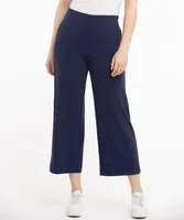 Scuba Crepe Wide Leg Crop Pant