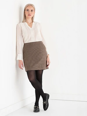 Wool-Blend Mini Skirt