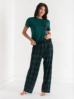 T-Shirt and Print Pants Pajama Set