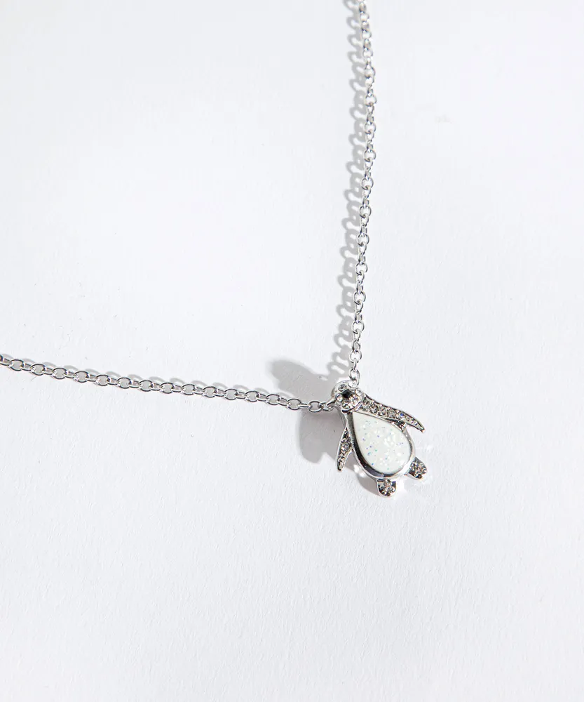 Tiny Penguin Pendant Necklace