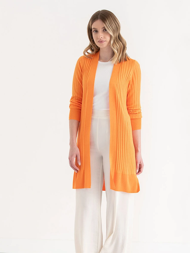 Long Sleeve Ribbed Cardigan