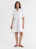 Luxe Poplin Shirt Dress