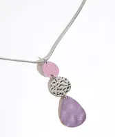 Pink & Purple Pendant Necklace