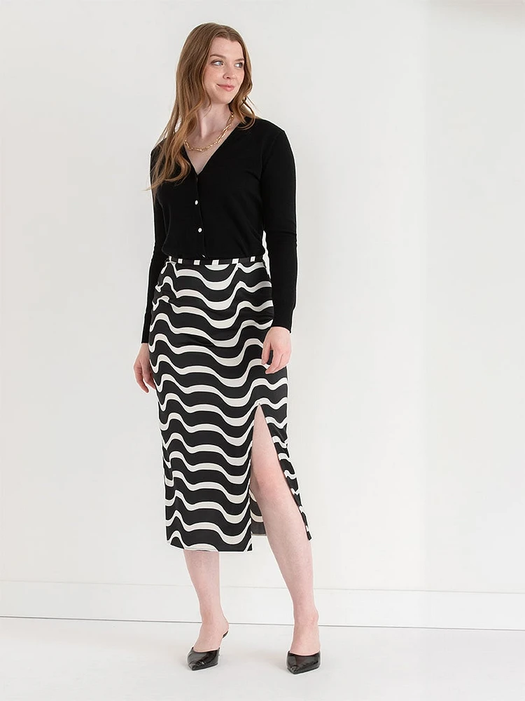 Midi Skirt with Slit