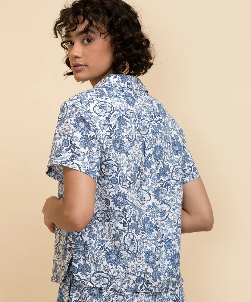 Short Sleeved Collared Shirt