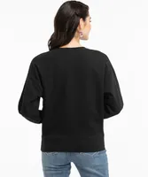 Graphic Scoop Neck Sweatshirt