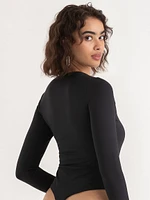 V-Neck Long Sleeve Bodysuit