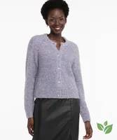 Eco-Friendly Jewel Button Cardigan