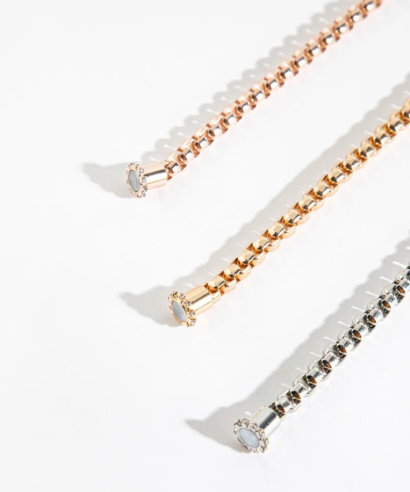 Chain Link Bracelet Trio