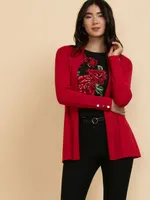 Side-Tab Button Cardigan
