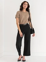 Weslee Cropped Wide Leg Pant Iconic Crepe