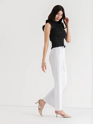 Weslee Wide Leg Pant Ponte Twill