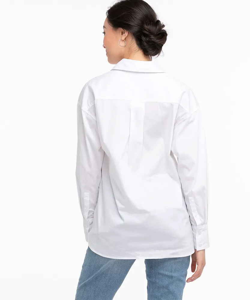 Oversized Long Sleeve Collared Shirt