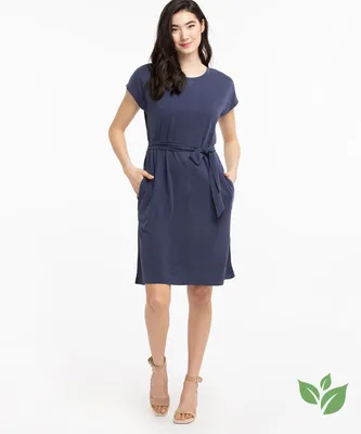 Eco-Friendly Relaxed Side Slit Dress