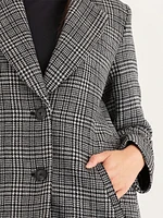 Kennedy Wool Top Coat Houndstooth