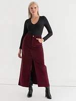 Corduroy Maxi Skirt