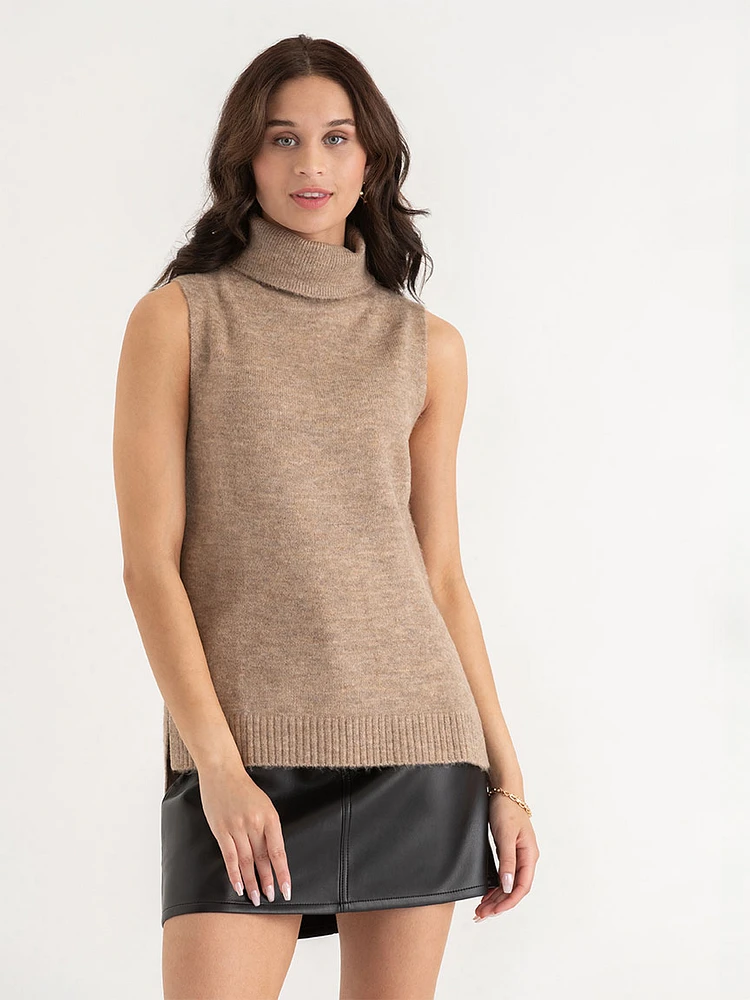 Mossy Turtleneck Sweater Tank