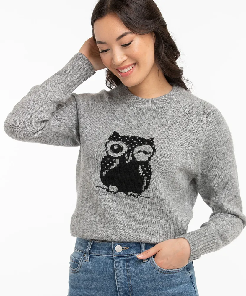 Owl Intarsia Sweater