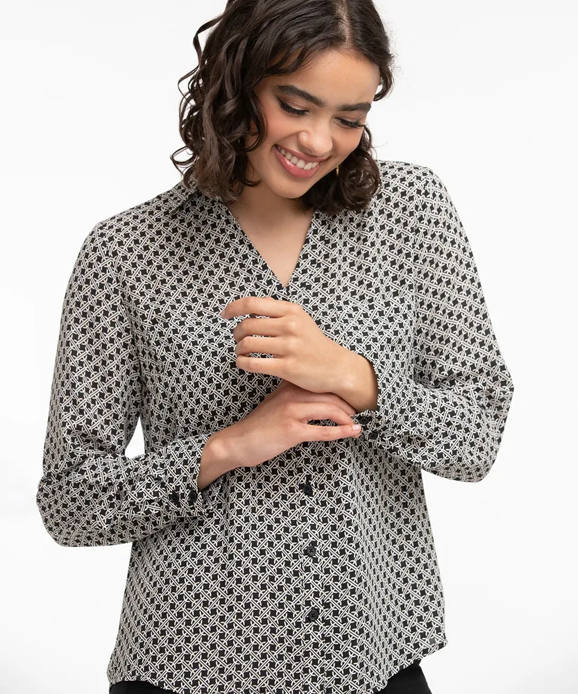 Patterned Collared Shirt