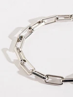 Silver Paperclip Chain Bracelet