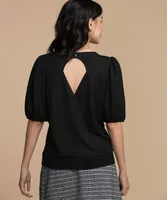 Puff Sleeve Cutout Top