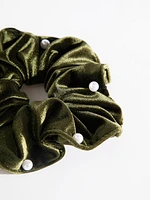 Velvet Pearl Scrunchie