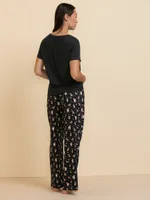 T-Shirt and Dog Print Pajama Pant Set