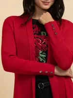 Side-Tab Button Cardigan