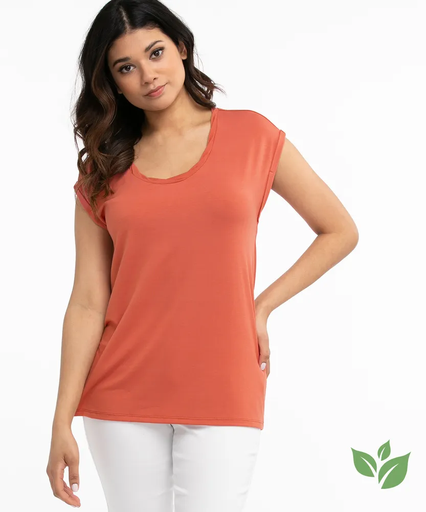 Eco-Friendly Twist Neck Tee