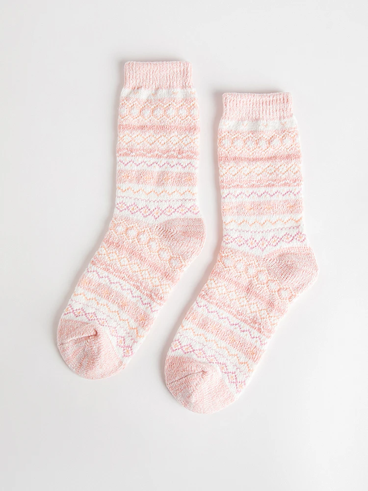 High All-Over FairIsle Crew Socks